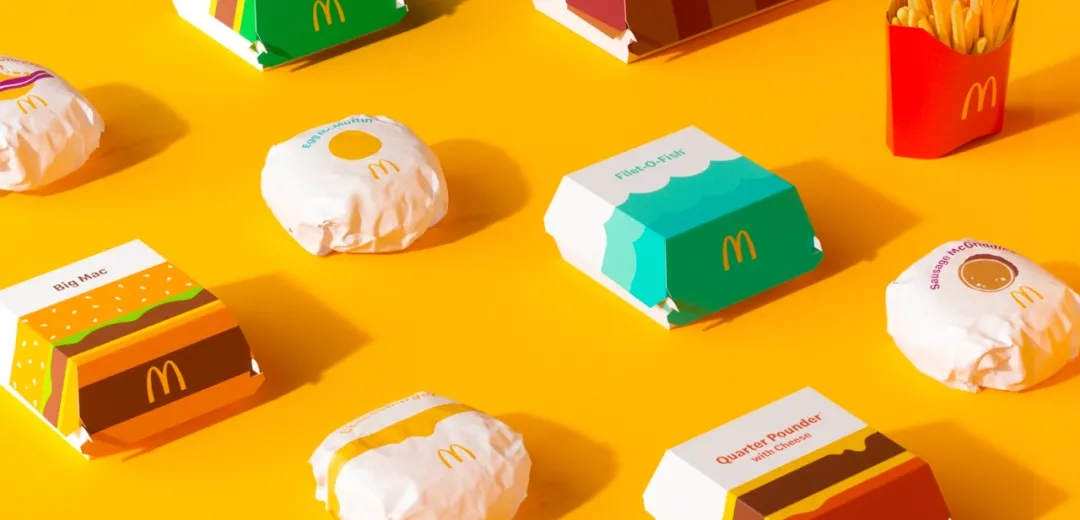 美团外卖麦当劳打造全新品牌包装视觉系统，真是会玩